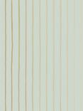Cole & Son College Stripe Wallpaper, 110/7036 Duck Egg & Gilver