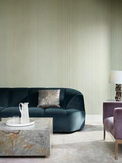 Cole & Son College Stripe Wallpaper - view 2, 110/7036 Duck Egg & Gilver