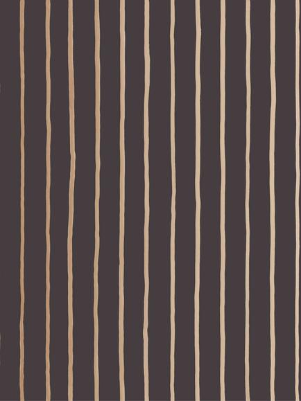 Cole & Son College Stripe Wallpaper, 110/7034 Charcoal & Gold