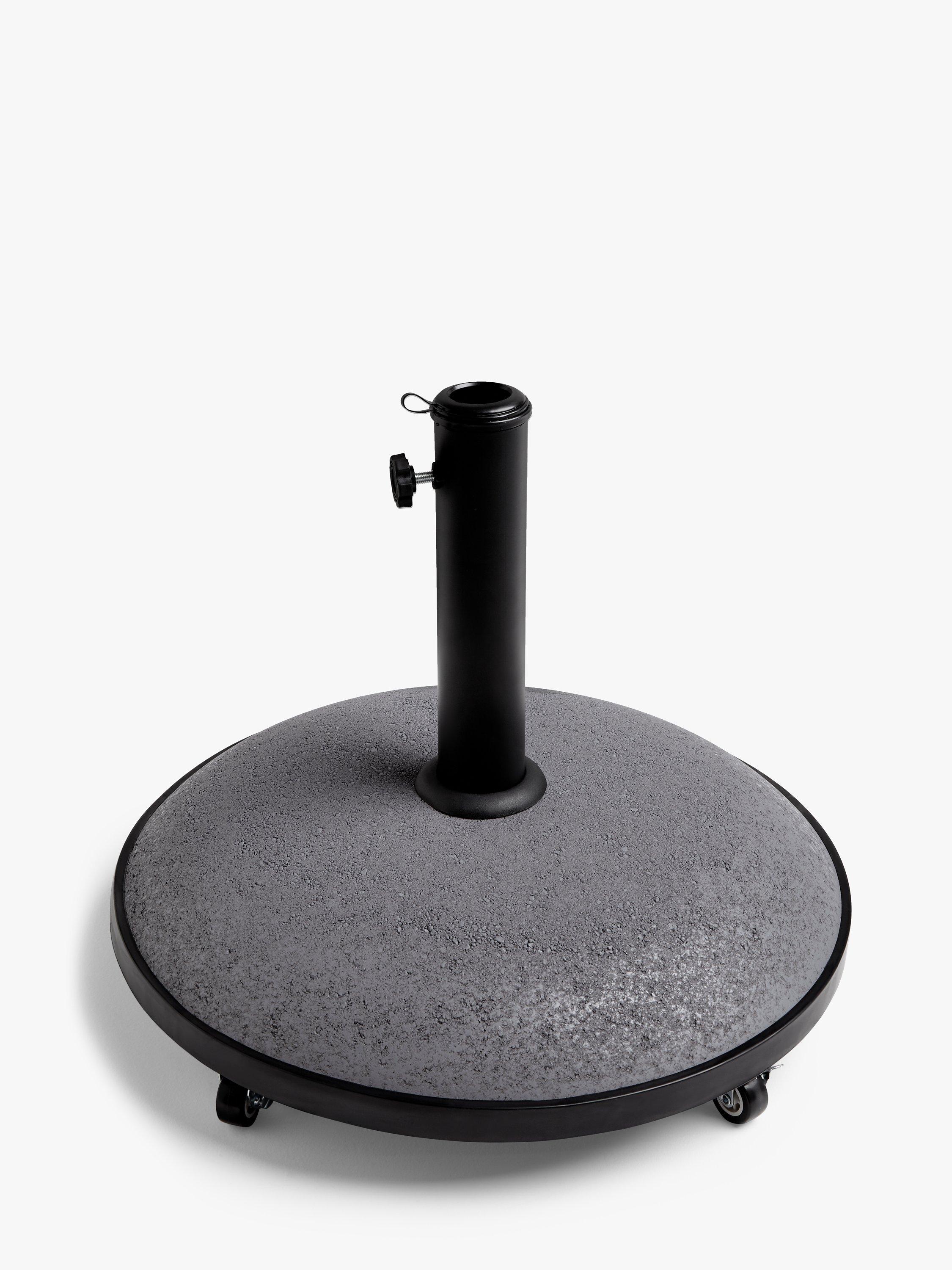 John Lewis & Partners Parasol Base Weight with Wheels, Black, 30kg