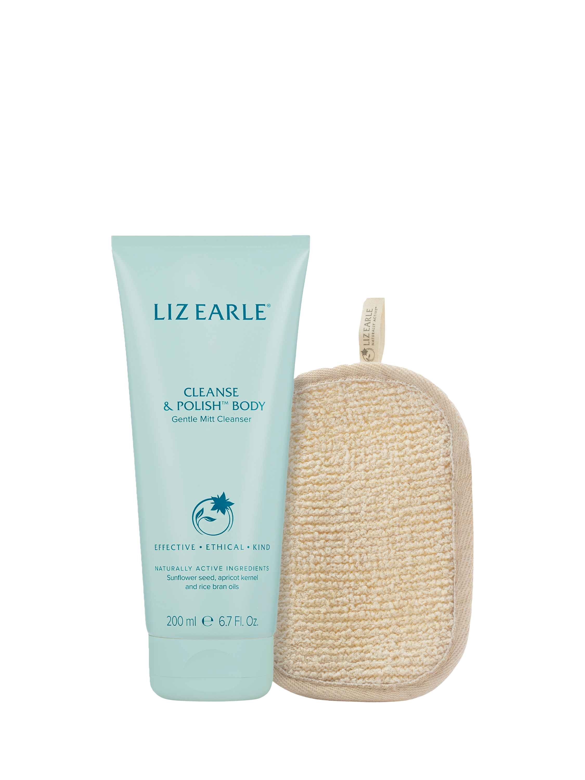 Product image 1 of 1, which shows Liz Earle Cleanse & Polish™ Body Gentle Mitt Cleanser, 200ml