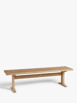 John Lewis Estate 3 Seater Bench, Natural, Natural
