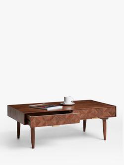 John Lewis + Swoon Franklin Coffee Table, Brown - view 2, Brown