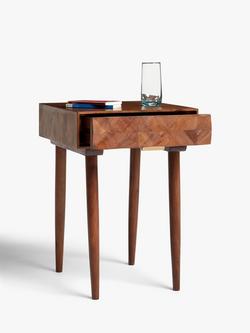 John Lewis + Swoon Franklin Side Table, Brown - view 2, Brown