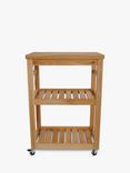 John Lewis Beech Wood Butcher's Trolley, Natural