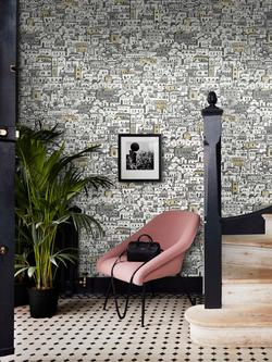 Cole & Son Mediterranea Wallpaper - view 2, 114/7013 White & Metallic