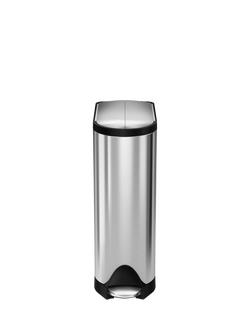 Simplehuman Butterfly Pedal Bin, Brushed Stainless Steel, 18L - view 2, Stainless Steel