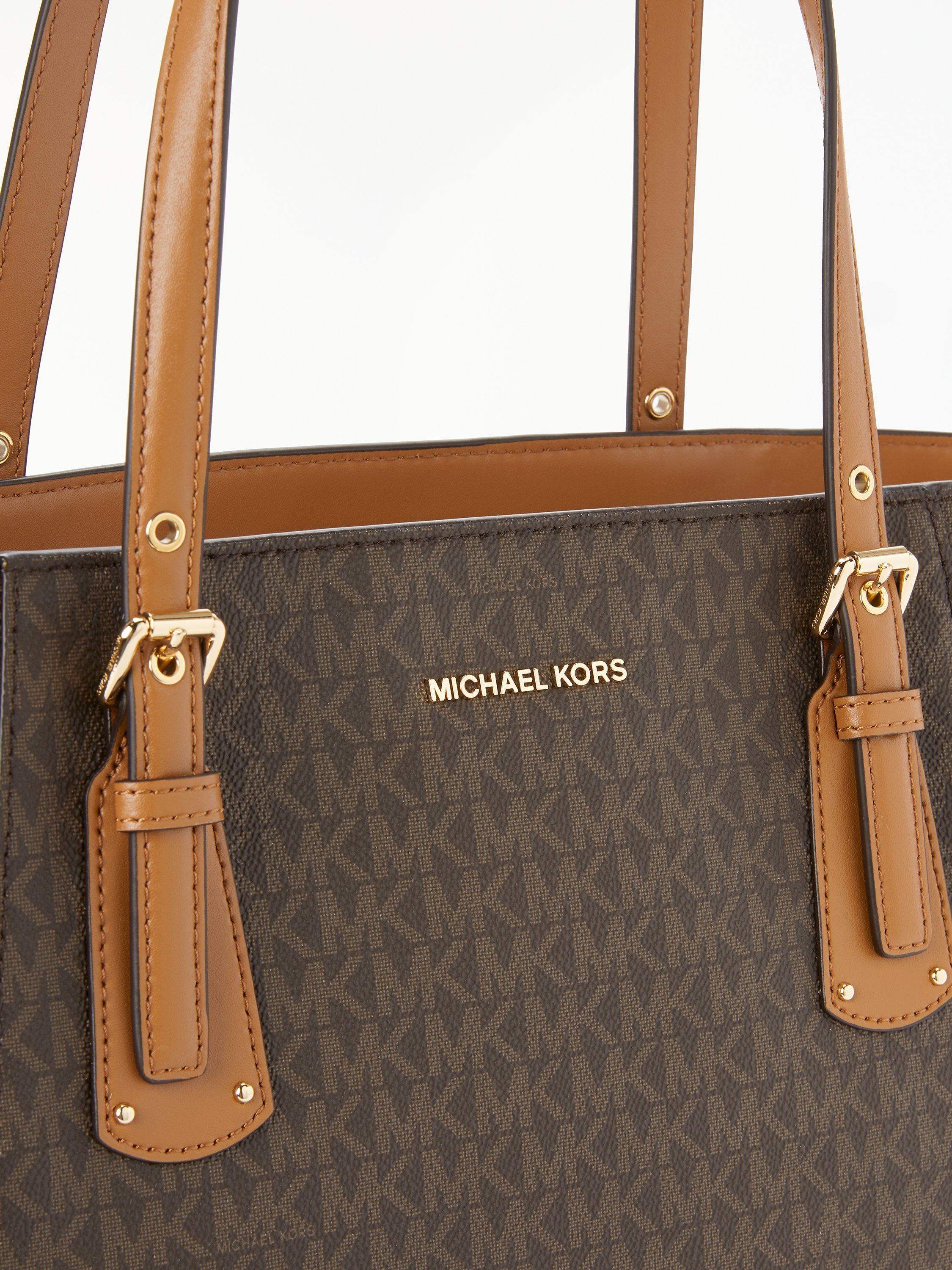 Michael Kors Black Coated on sale Canvas Tote Bag