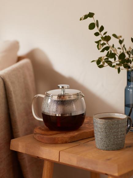 John Lewis Glass Teapot with Infuser, 1.2L, Clear - view 2, Clear