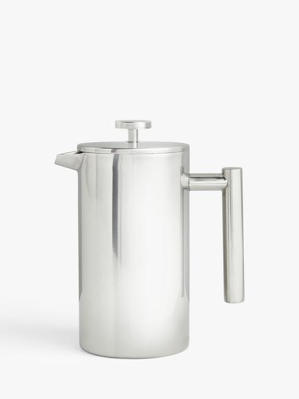 John Lewis Double Wall Coffee Press, Stainless Steel, 