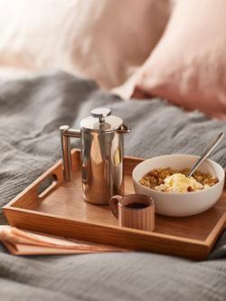 John Lewis Double Wall Coffee Press, Stainless Steel - view 2, 