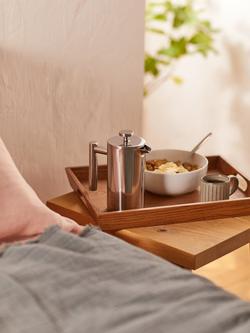 John Lewis Double Wall Coffee Press, Stainless Steel - view 2, Stainless Steel