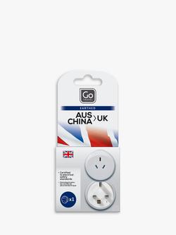 Go Travel Australia to UK Plug Adaptor, White