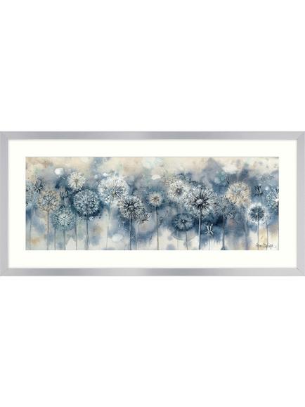 John Lewis Catherine Stephenson 'Blue Dandelion' Framed Print & Mount, 50 x 105cm, Blue