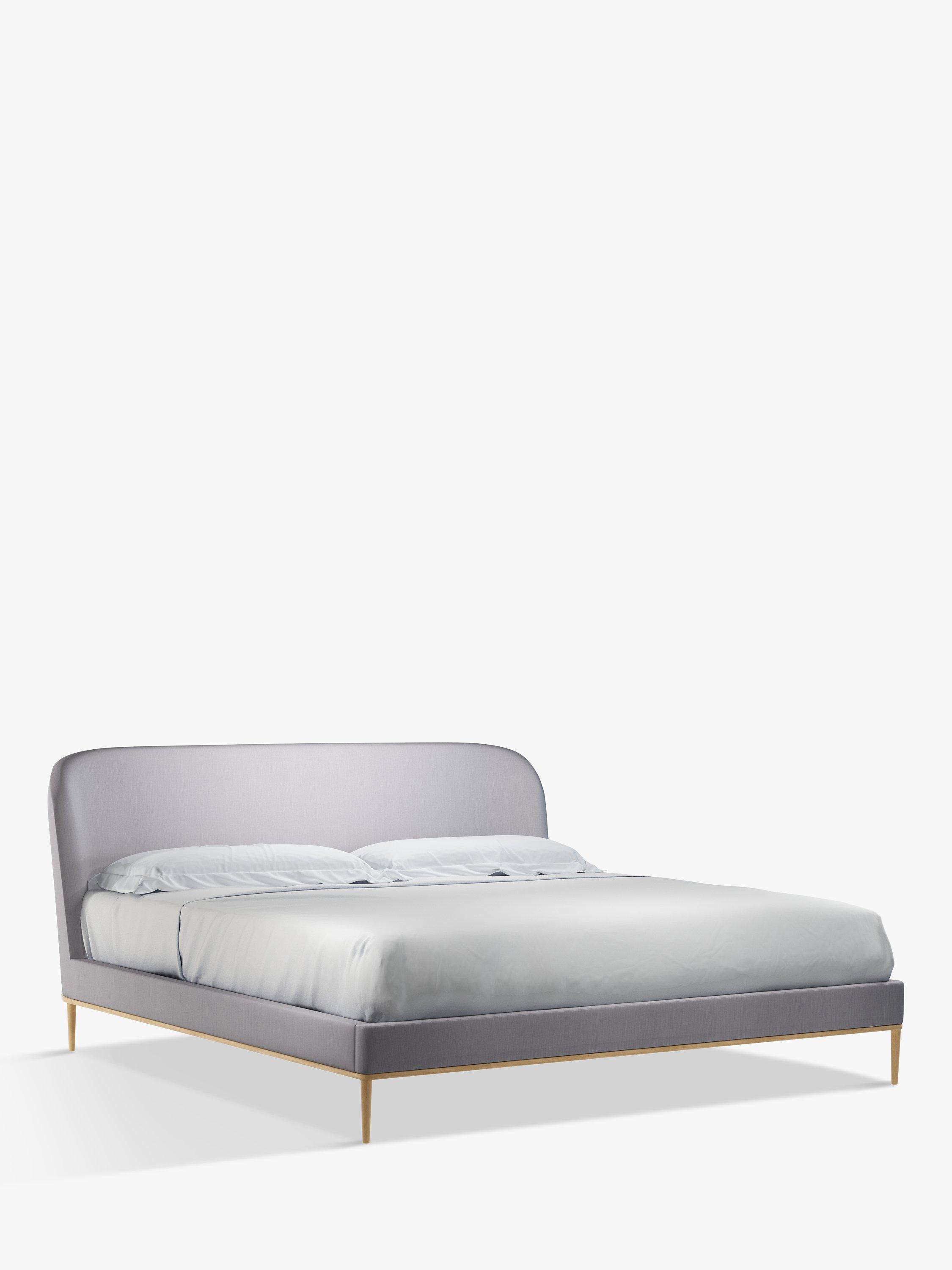 John Lewis Show-Wood Upholstered Bed Frame, Super King Size, Cotton Effect Grey
