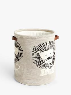 John Lewis Lion Knitted Storage Basket, Natural, Natural