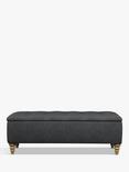 John Lewis Rouen Upholstered Ottoman Storage Box, Soft Touch Chenille Charcoal