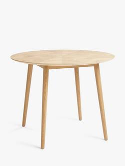 John Lewis Iona 4 Seater Round Dining Table, Oak