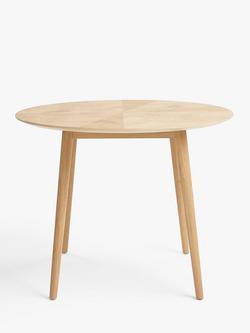 John Lewis Iona 4 Seater Round Dining Table - view 2, Oak
