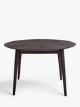 John Lewis Iona 4-6 Seater Extending Round Dining Table, Black