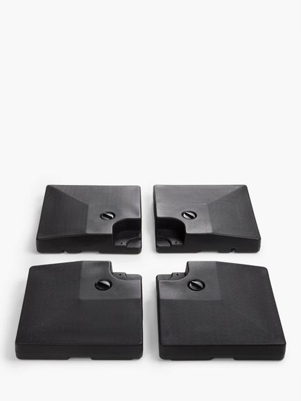 John Lewis Fillable Cantilevered Parasol Base Weights, Black, Black