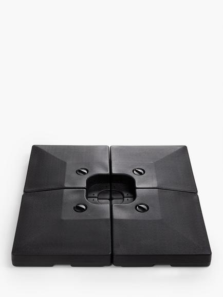 John Lewis Fillable Cantilevered Parasol Base Weights, Black - view 2, Black