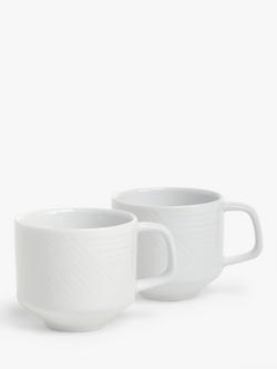 Design Project by John Lewis Porcelain Espresso Mug, Set of 2, 100ml, White, White
