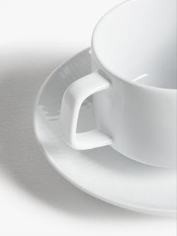 Design Project by John Lewis Porcelain Cup & Saucer, 275ml, Set of 2, White - view 2, White