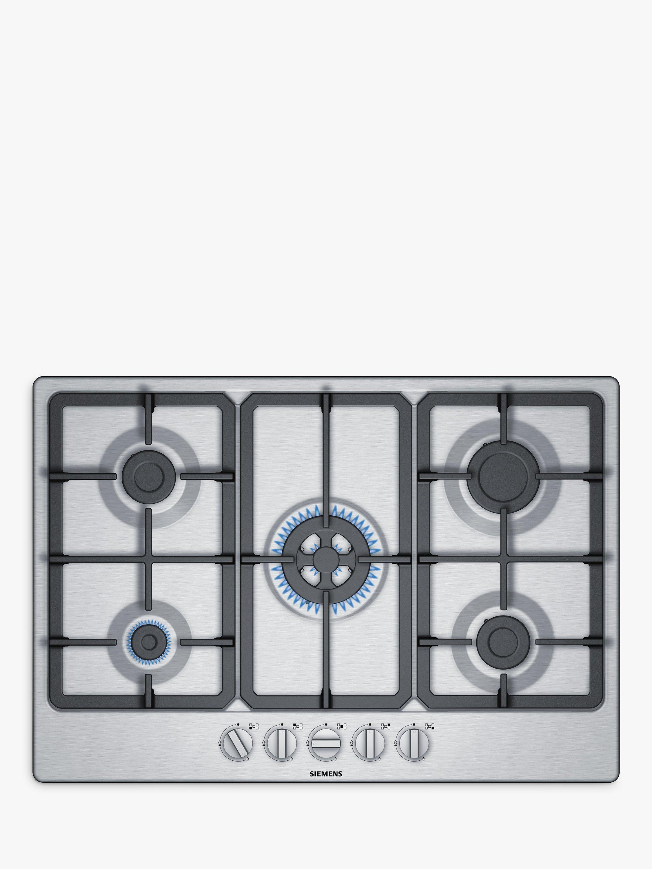 Siemens iQ300 EG7B5QB90 75cm Gas Hob, Stainless Steel