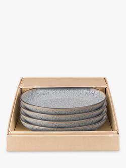Denby Studio Grey Stoneware Small Coupe Plates, 17cm, Set of 4 - view 2, Grey