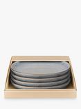 Denby Studio Grey Stoneware Coupe Dinner Plates, 26cm, Set of 4