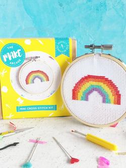 The Make Arcade Mini Rainbow Cross Stitch Kit, 