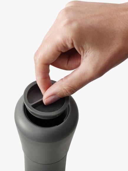 Joseph Joseph Milltop No Spill Salt & Pepper Mills, Set of 2, Grey - view 2, Grey