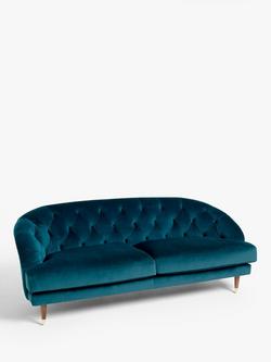 John Lewis + Swoon Radley Medium 2 Seater Sofa, Wildwood Green Velvet, Wildwood Green Velvet