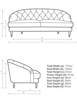John Lewis + Swoon Radley Medium 2 Seater Sofa, Wildwood Green Velvet - view 2, Wildwood Green Velvet
