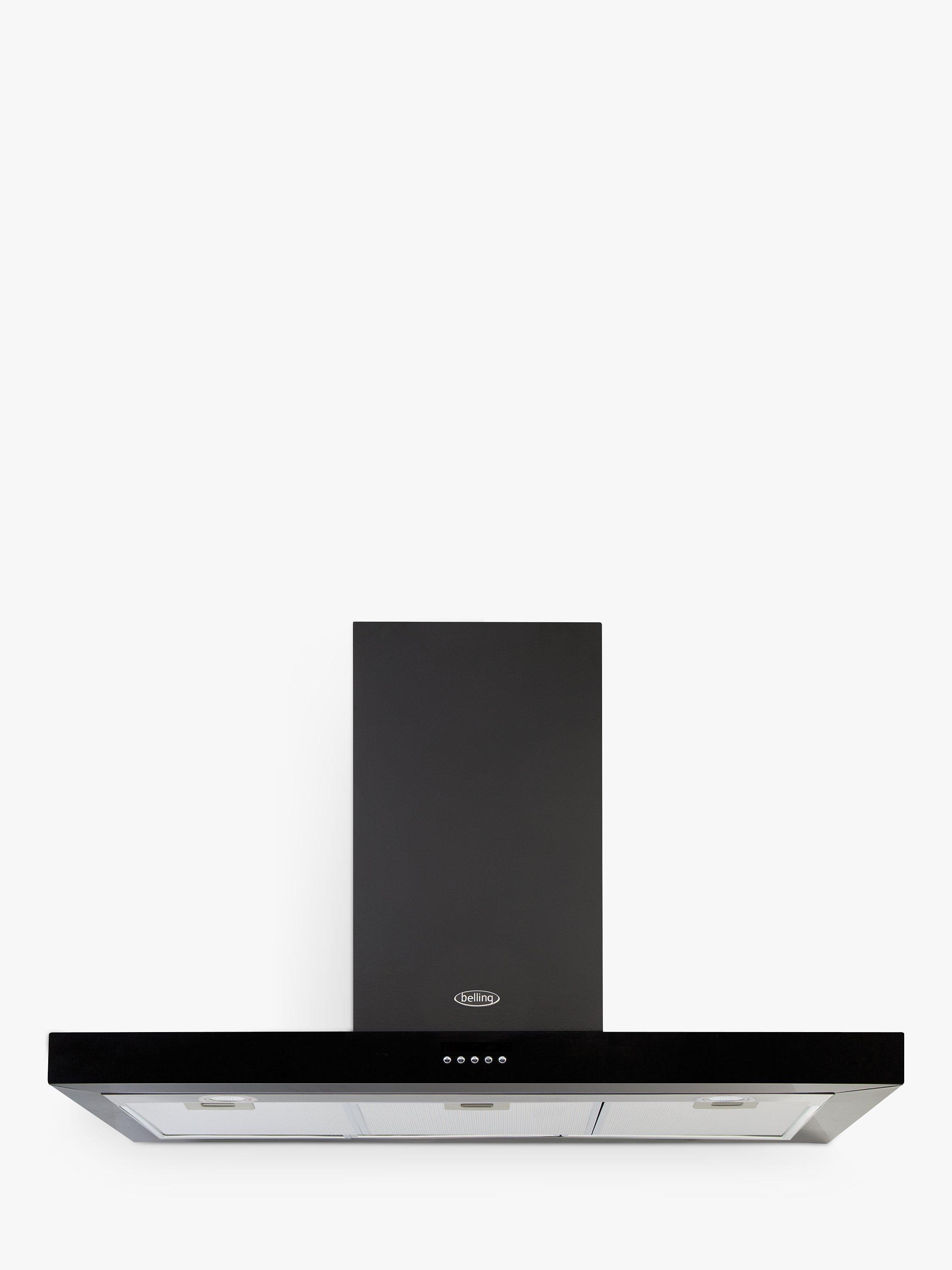 Belling Cookcentre 100 Flat Cooker Hood, Black