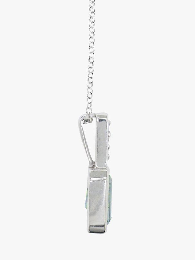 Product image 2 of 4, which shows E.W Adams 9ct White Gold Aquamarine and Diamond Pendant Necklace