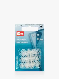Prym Sew-On Snap Fastenings, Pack of 18, 10mm, 