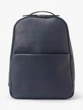 John Lewis Oslo Leather Backpack, Navy