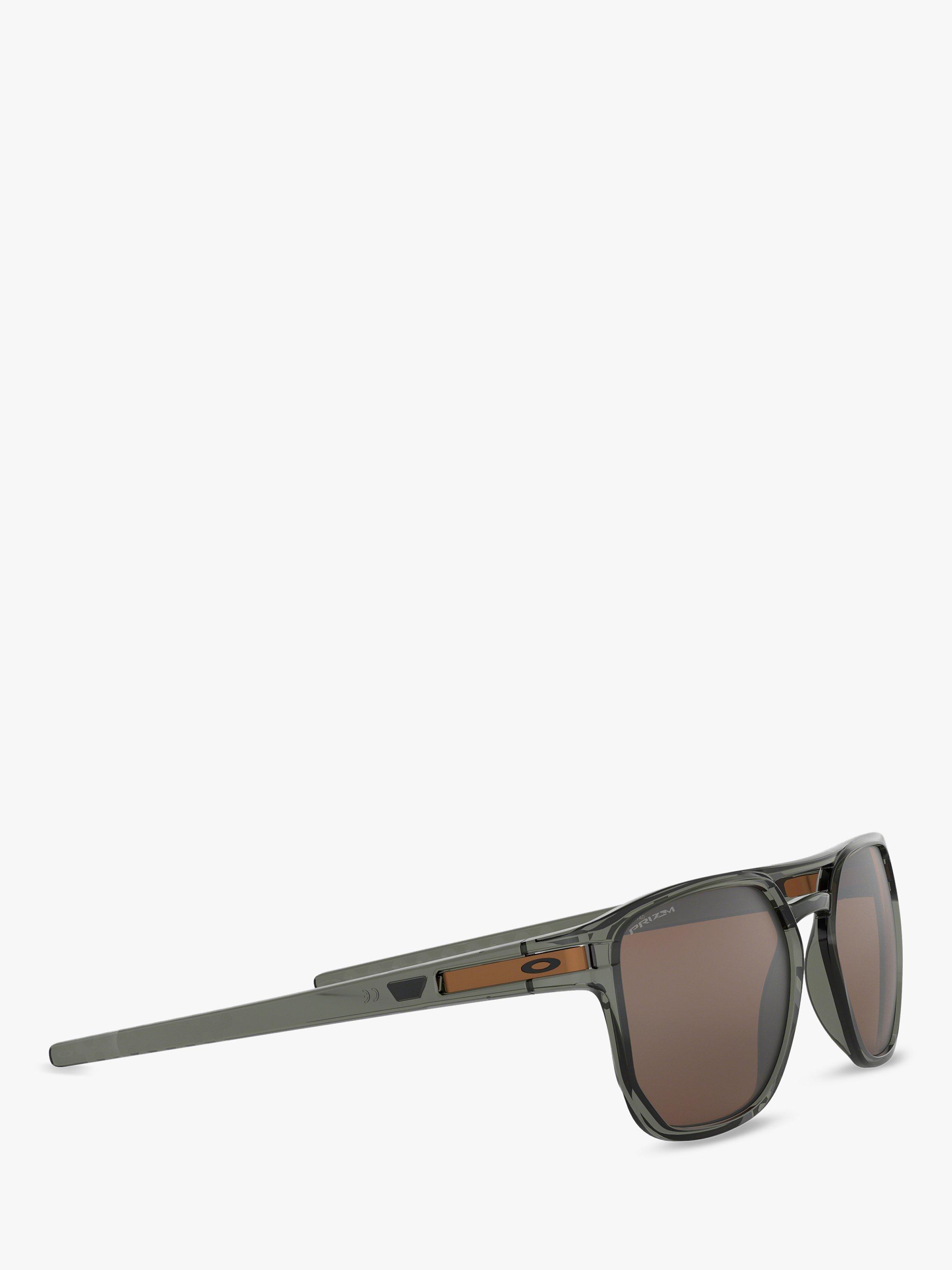 Product image 11 of 11, which shows Oakley OO9436 Men's Latch Beta Prizm Oval Sunglasses, Black/Mirror Brown