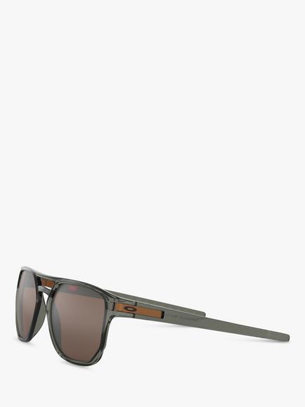 Oakley OO9436 Men's Latch Beta Prizm Oval Sunglasses, Black/Mirror Brown - view 2, Black/Mirror Brown