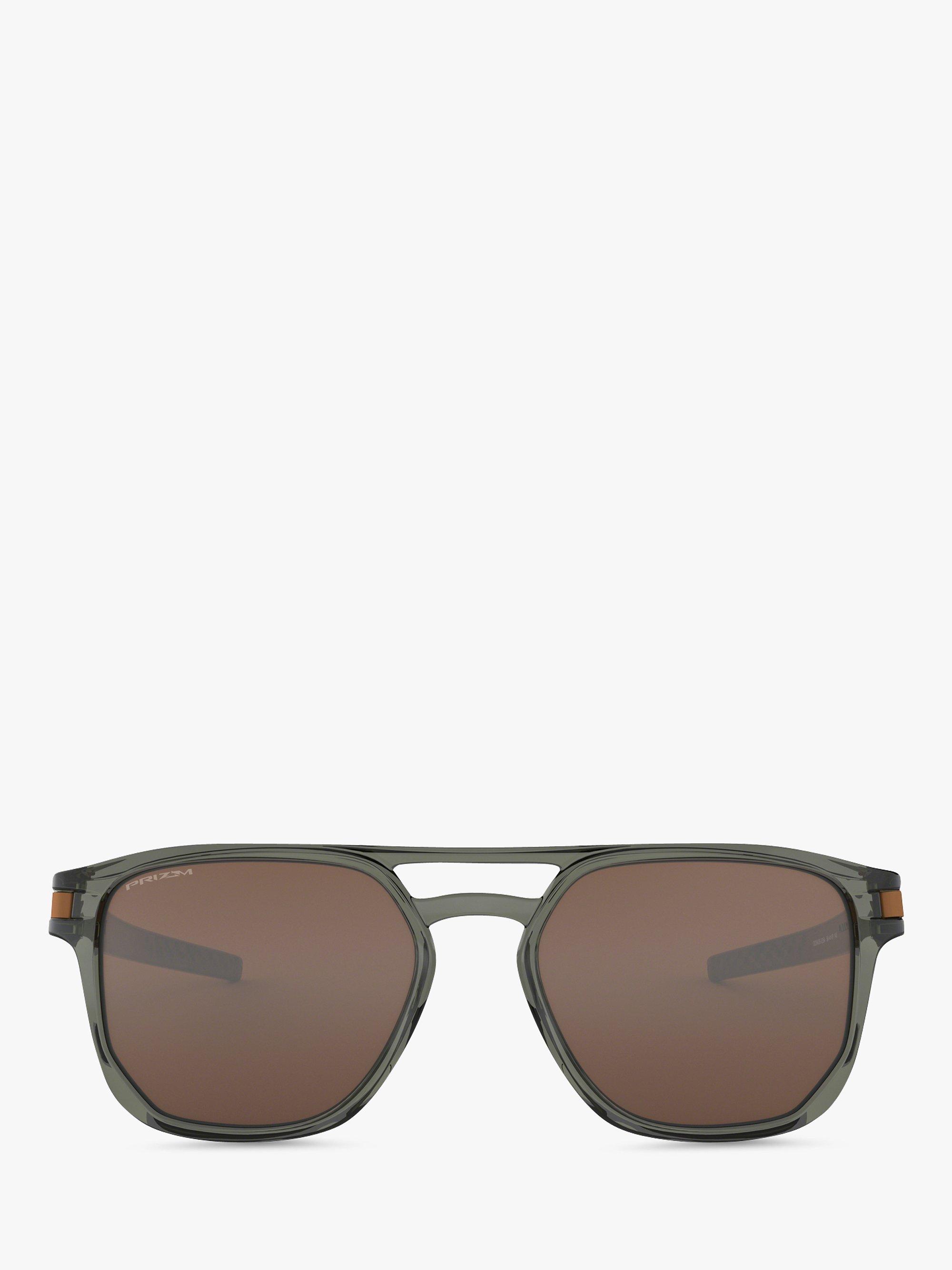 Product image 3 of 11, which shows Oakley OO9436 Men's Latch Beta Prizm Oval Sunglasses, Black/Mirror Brown
