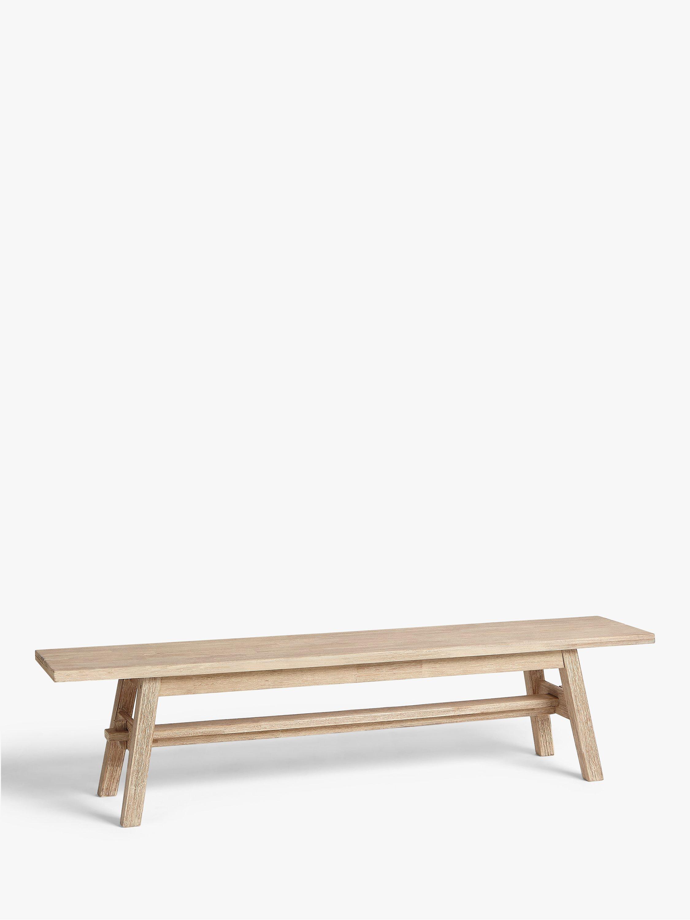 John Lewis Burford Garden Dining Table Bench, FSC-Certified (Acacia Wood), Natural