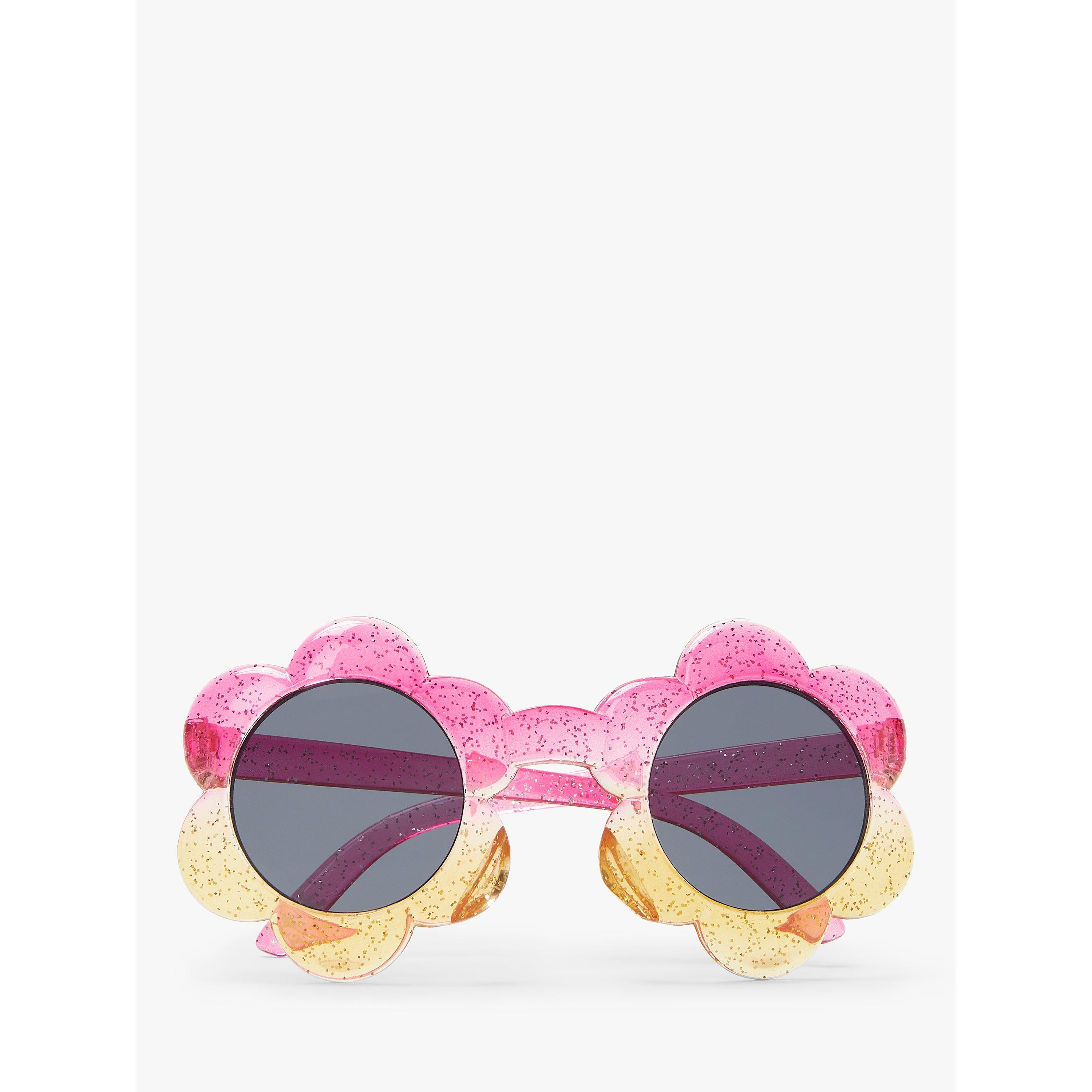 John Lewis & Partners Girls' Flower Glitter Ombre Sunglasses, Multi