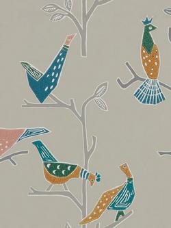 Scion Passaro Wallpaper, Ginger / Teal 111926