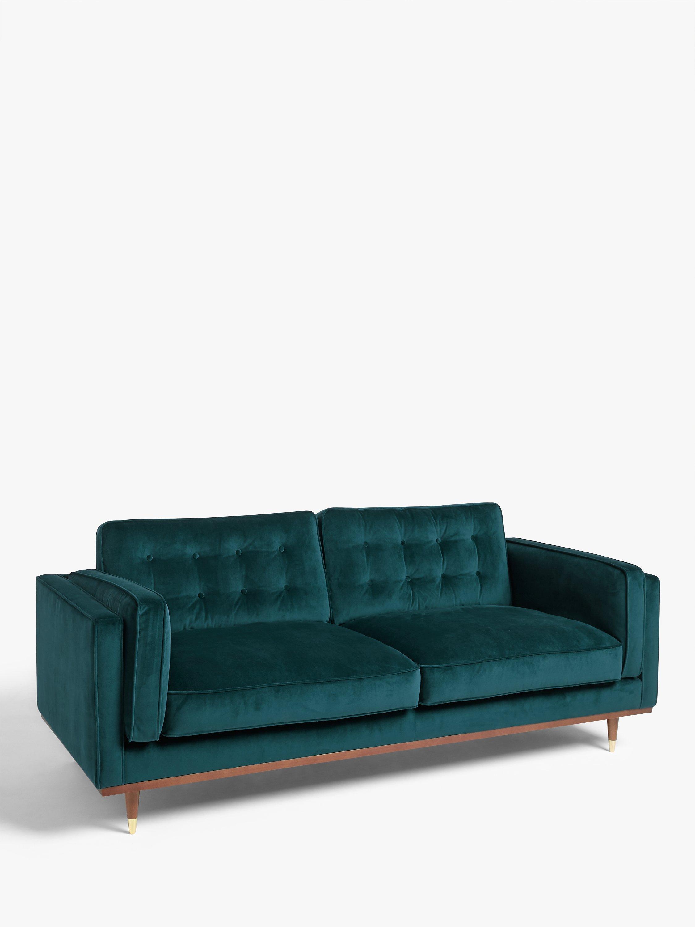 Lyon Range, John Lewis + Swoon Lyon Large 3 Seater Sofa, Wildwood Green Velvet