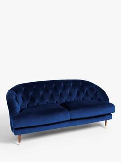 John Lewis + Swoon Radley Medium 2 Seater Sofa, Caspian Blue Velvet