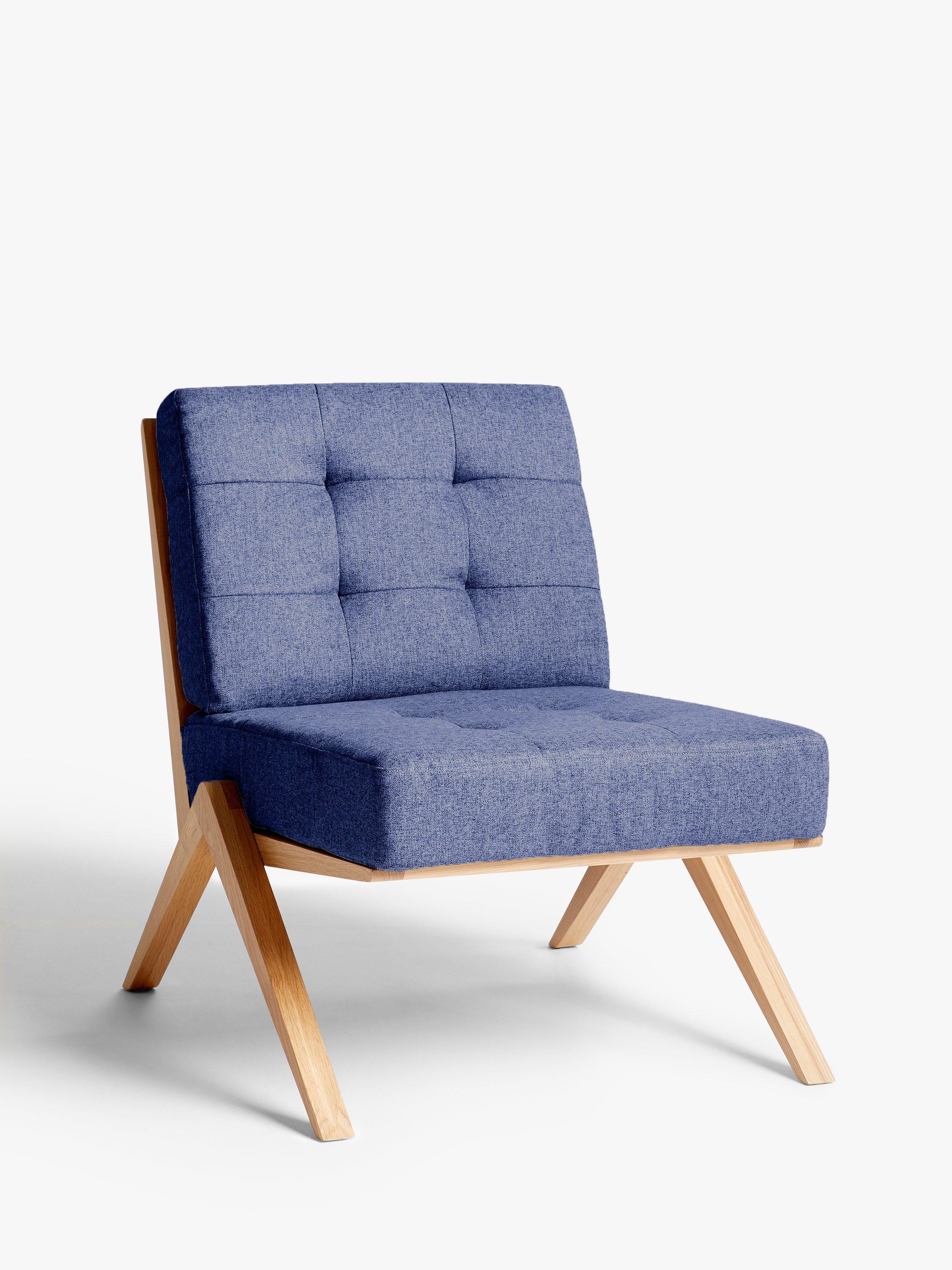 Vinci Range, John Lewis + Swoon Vinci Cocktail Armchair, Broadgate Blue Wool