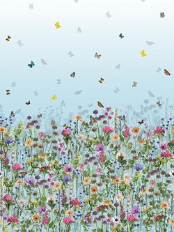 Matthew Williamson Deya Meadow Wallpaper Panel, W7265-01, Blue W7265-01