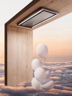 Elica Cloud Seven 90cm Duct-Out Ceiling Cooker Hood, Stainless Steel - view 2, Stainless Steel